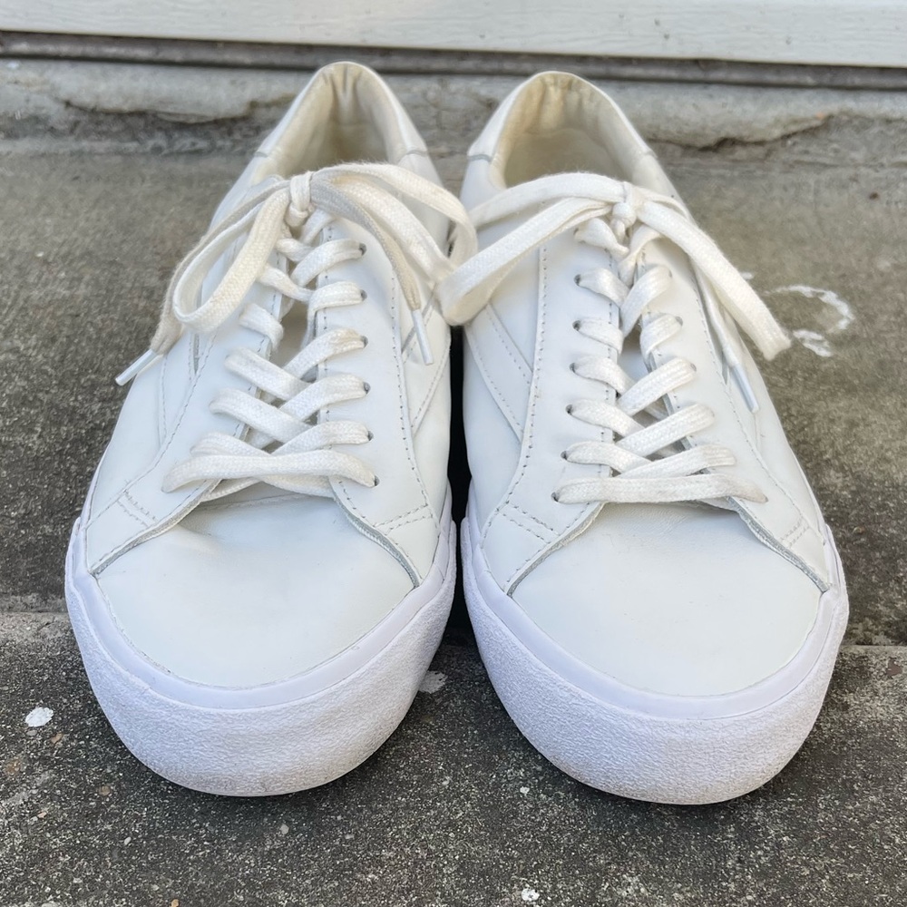 Madewell sidewalk low top sneakers white leather size 10 - Picture 3 of 10